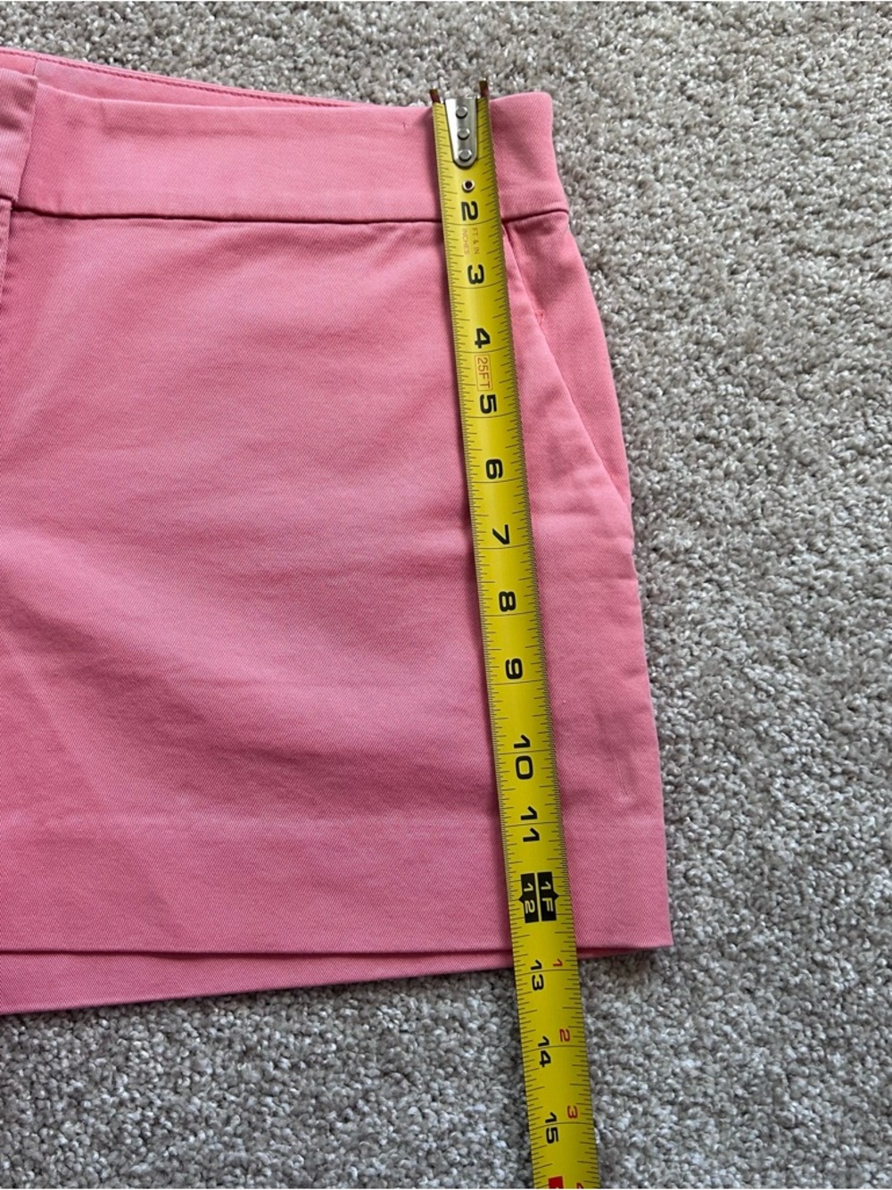 NWT LOFT The Riviera Short Pink Coral Chino Shorts Size 4 4" Inseam - Picture 4 of 12